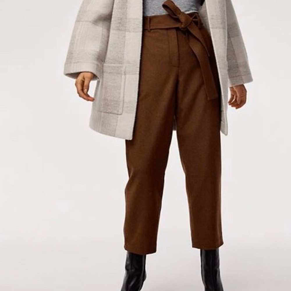 Artizia Wilfred New Tie-Front Jallade Wool Pants size 4 - Picture 9 of 10